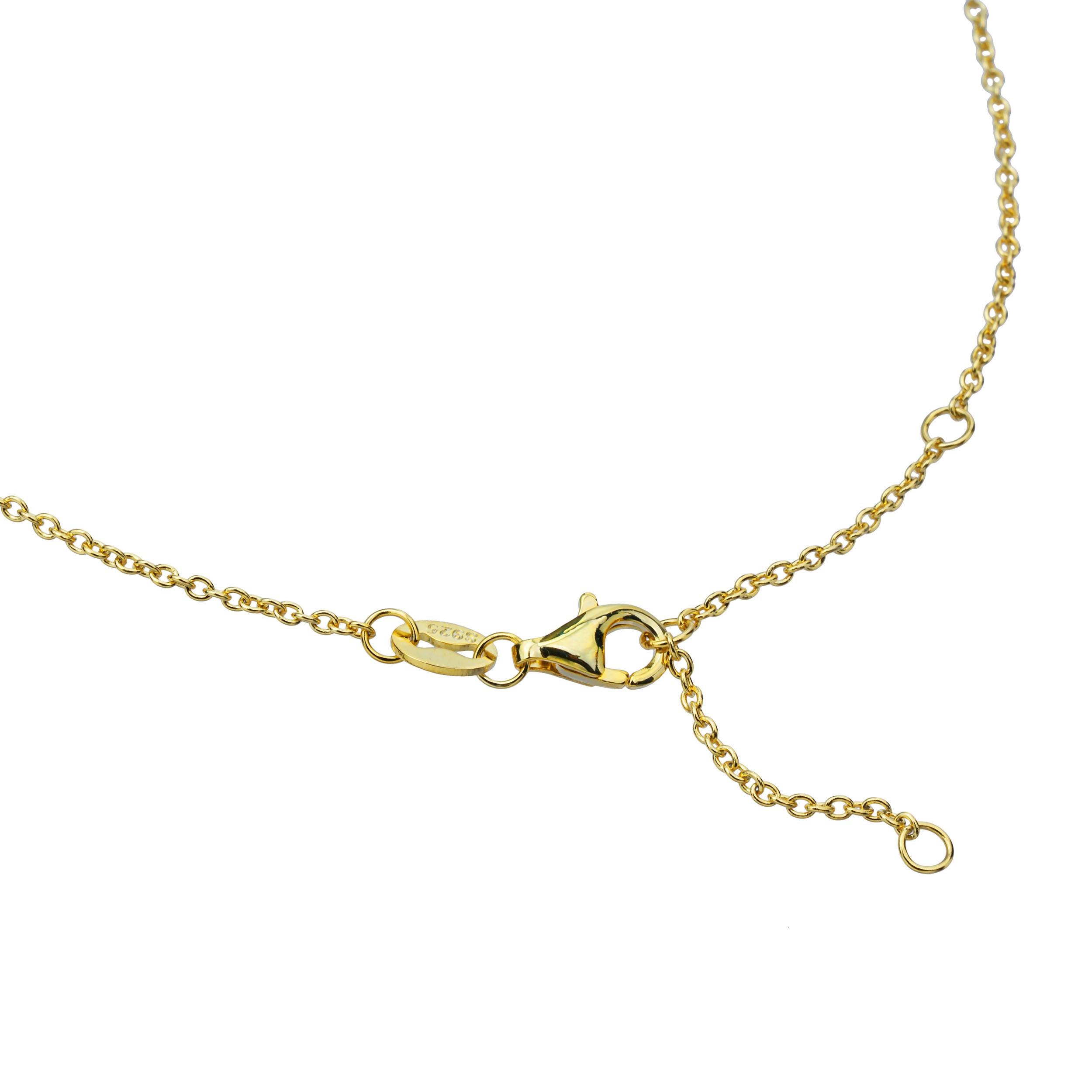 50cm yellow gold cable chain