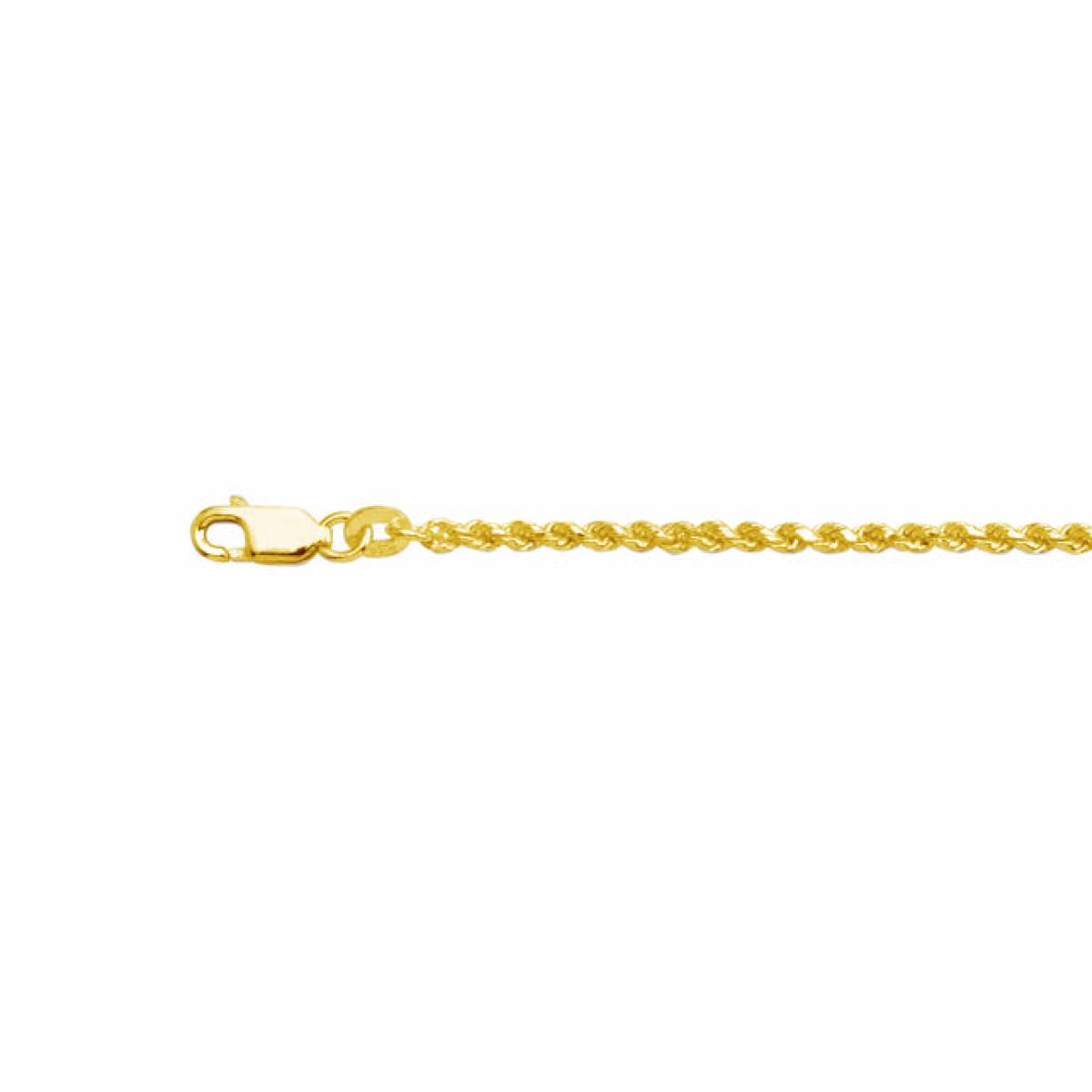 yellow gold plated french rope bracelet