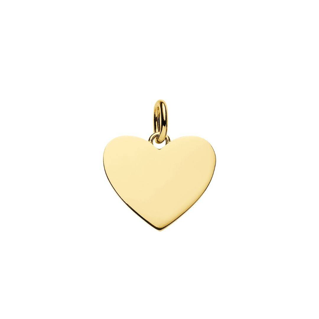 yellow gold plated heart pendant