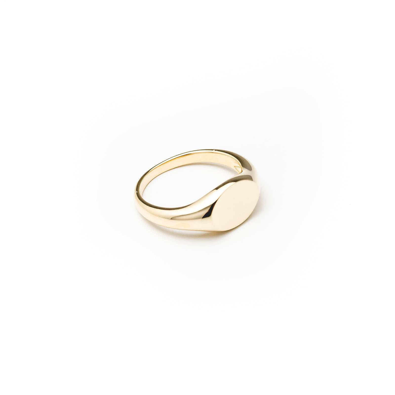 yellow gold signet ring