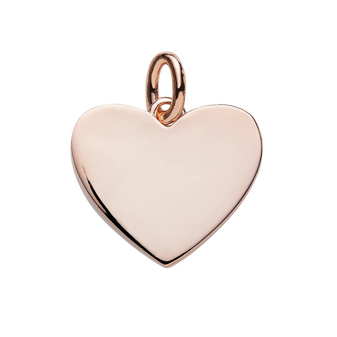 Engraved Rose Gold Heart Pendant - Personalised Jewellery