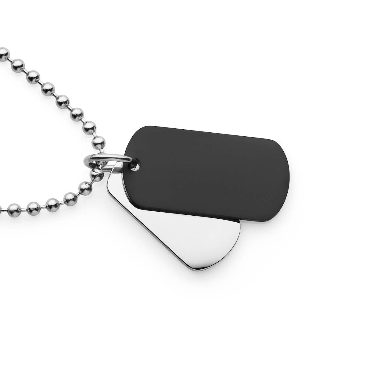 mens double dog tag necklace