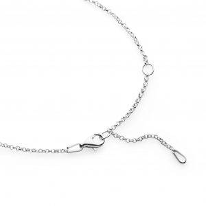 50cm sterling silver rolo round link chain