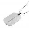 engrave message on men's dog tag necklace