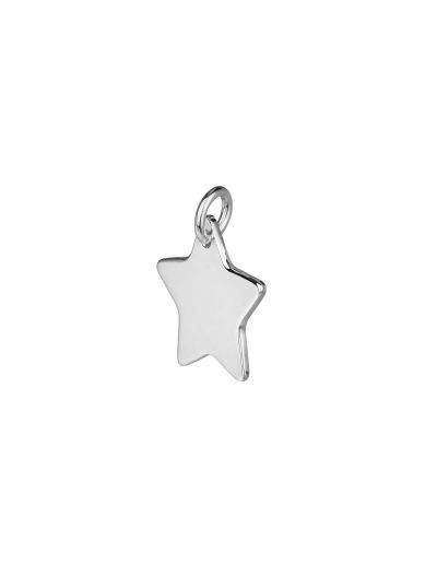 engraved star pendant side view