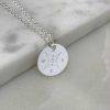 compass symbol silver necklace