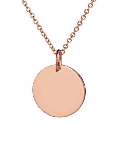 rose gold disc necklace personalised