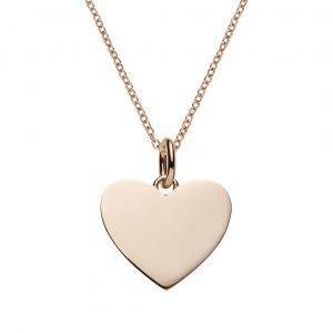 personalied jewellery collection - rose gold heart necklace