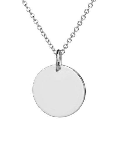 sterling silver disc necklace personalised