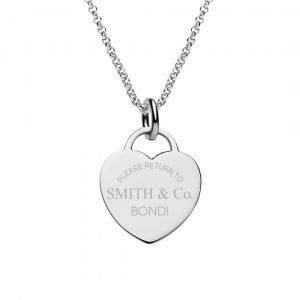 return to tiffany style engraved heart tag
