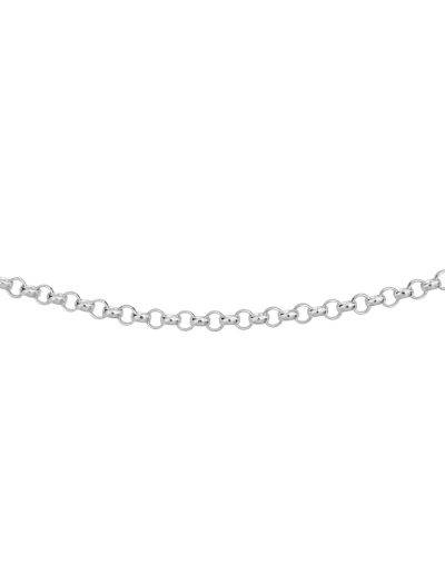 50cm rolo chain sterling silver round links
