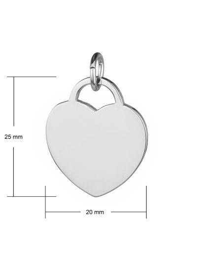 large heart tag 20mm wide