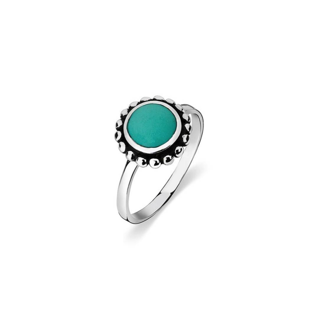 Silver Turquoise Stone Ring | The Silver Store