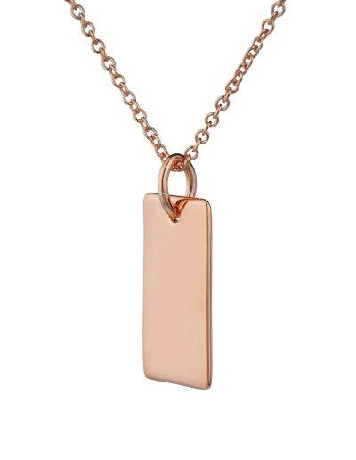 rose gold bar pendant side view