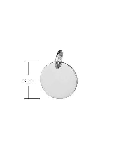 10mm mini disc pendant can be engraved with initials