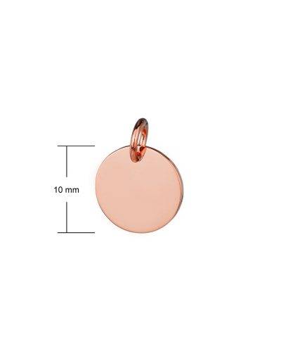 rose gold mini disc pendant dimensions