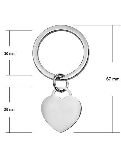 engraved Heart Key chain