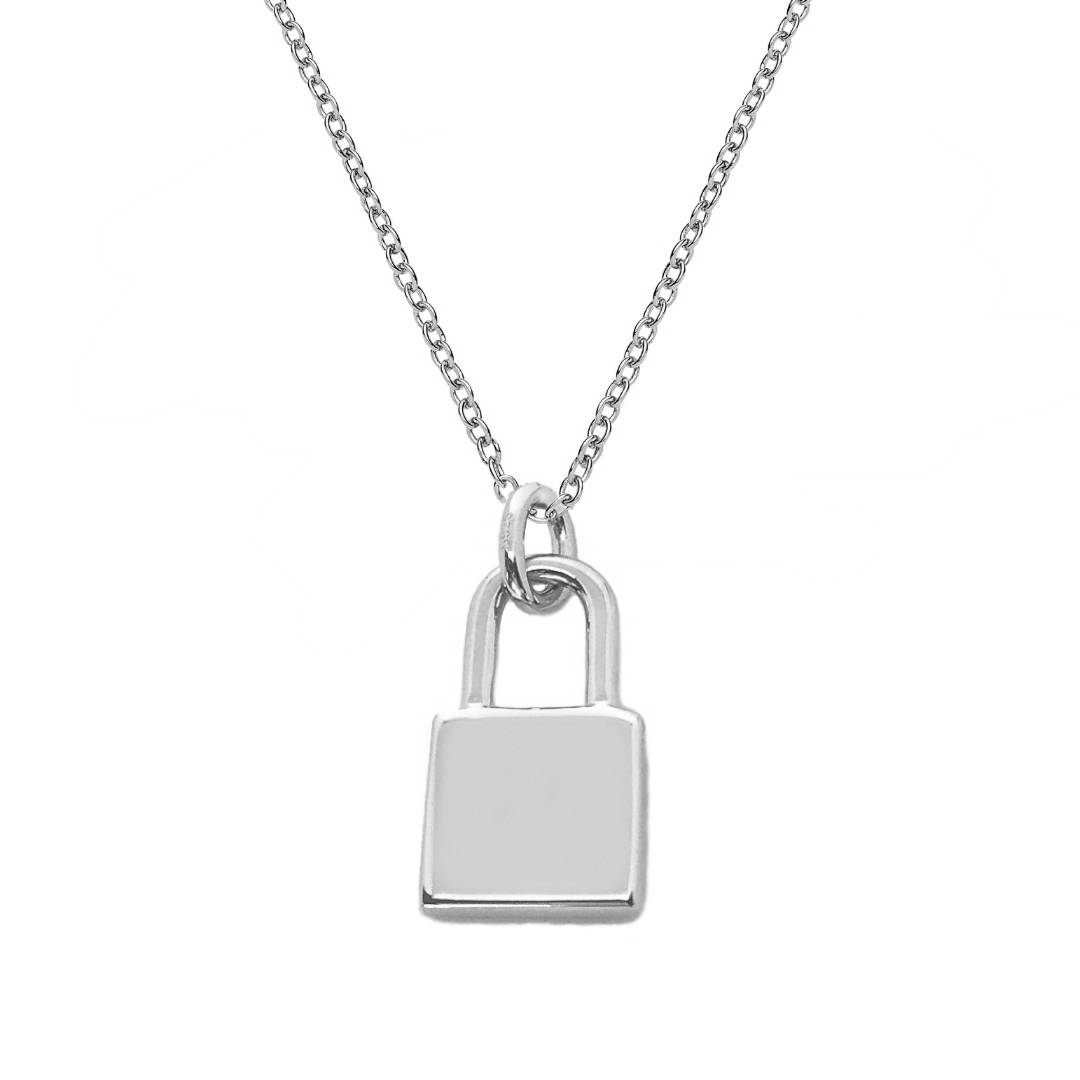 Silver Lock Necklace | The Silver Store