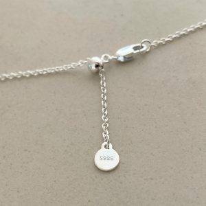 adjustable siding length sterling silver chain