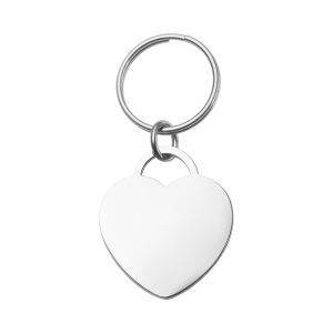 large engraved heart pet tag