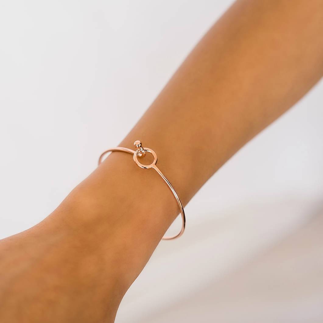 rose gold bangle that opens