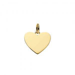 yellow gold plated heart pendant