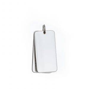 925 silver double dog tag pendants