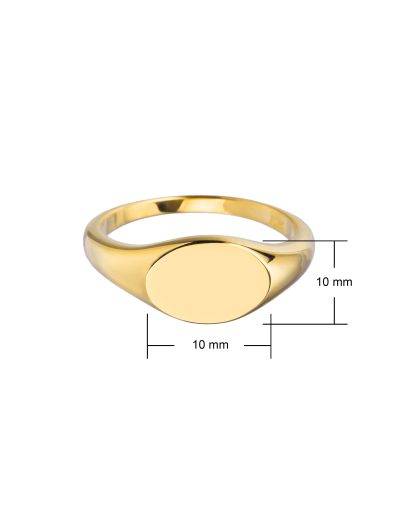 womens gold signet ring dimensions