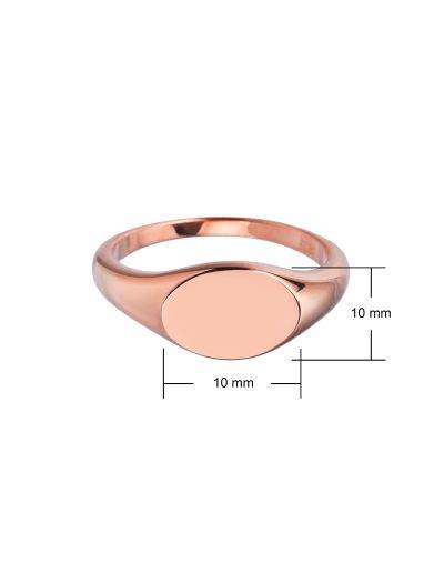 personalise this rose gold womens signet ring
