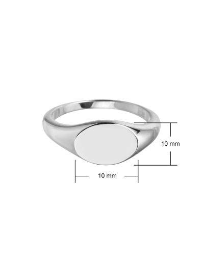 personalise this sterling silver womens signet ring