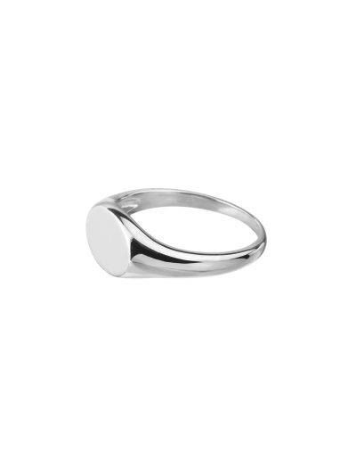 sterling silver womens signet ring side view