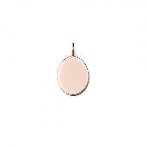 rose gold oval pendant