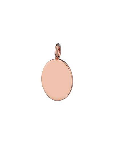 rose gold oval pendant add engraving