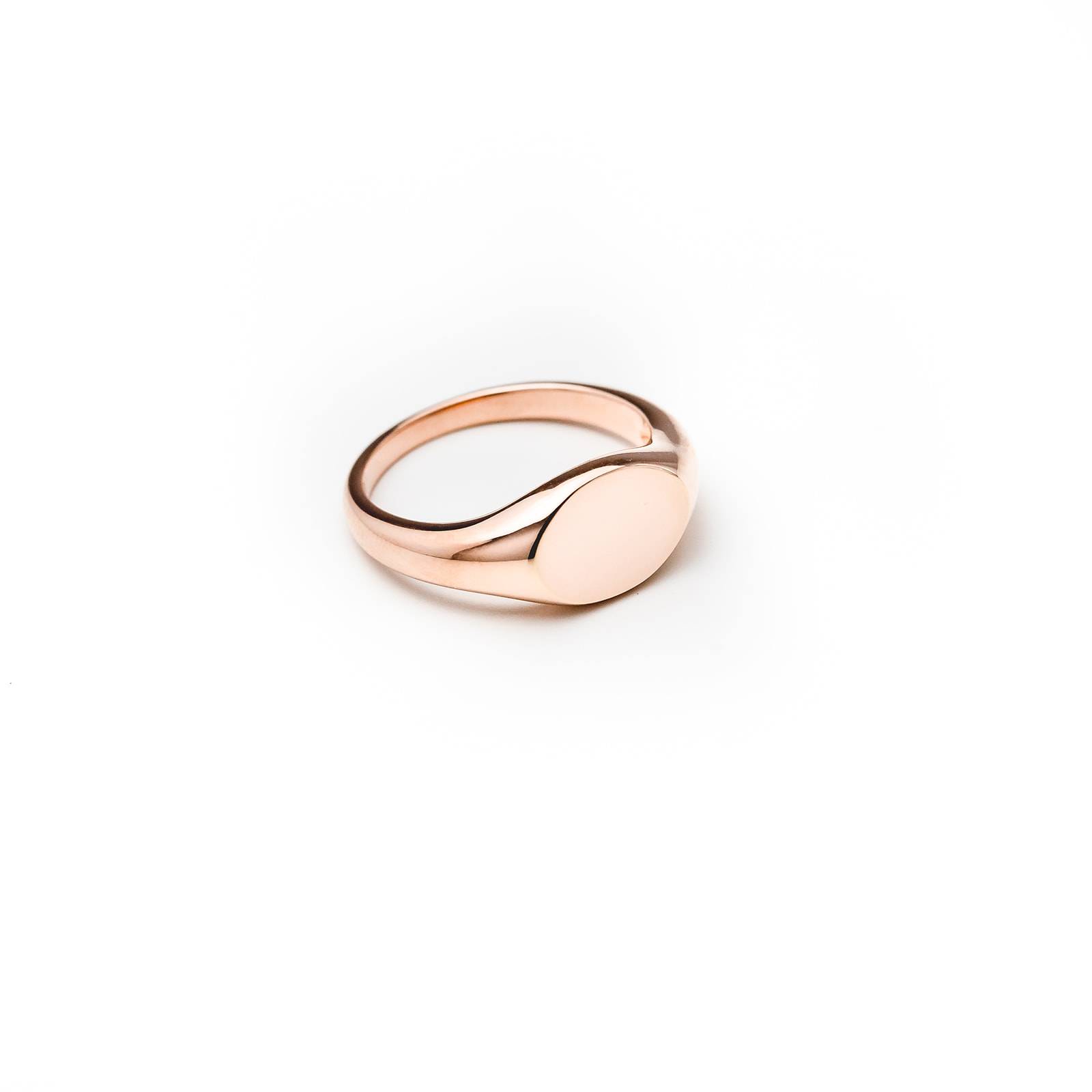 rose gold signet ring you can engrave