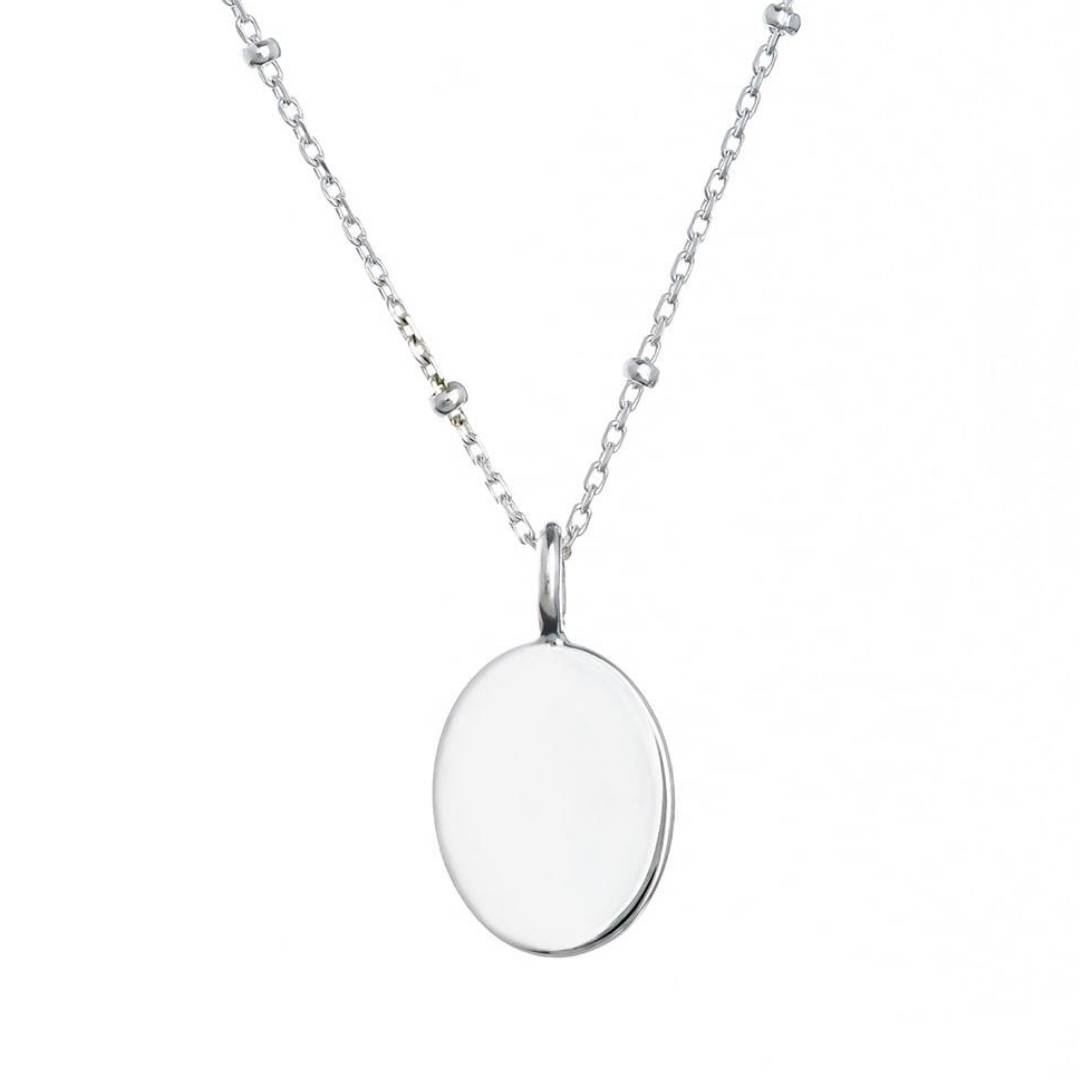 Silver Oval Pendant | Custom Engraving | The Silver Store