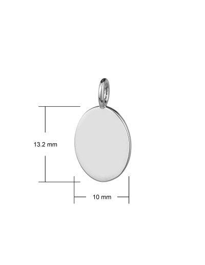 sterling silver oval pendant dimensions