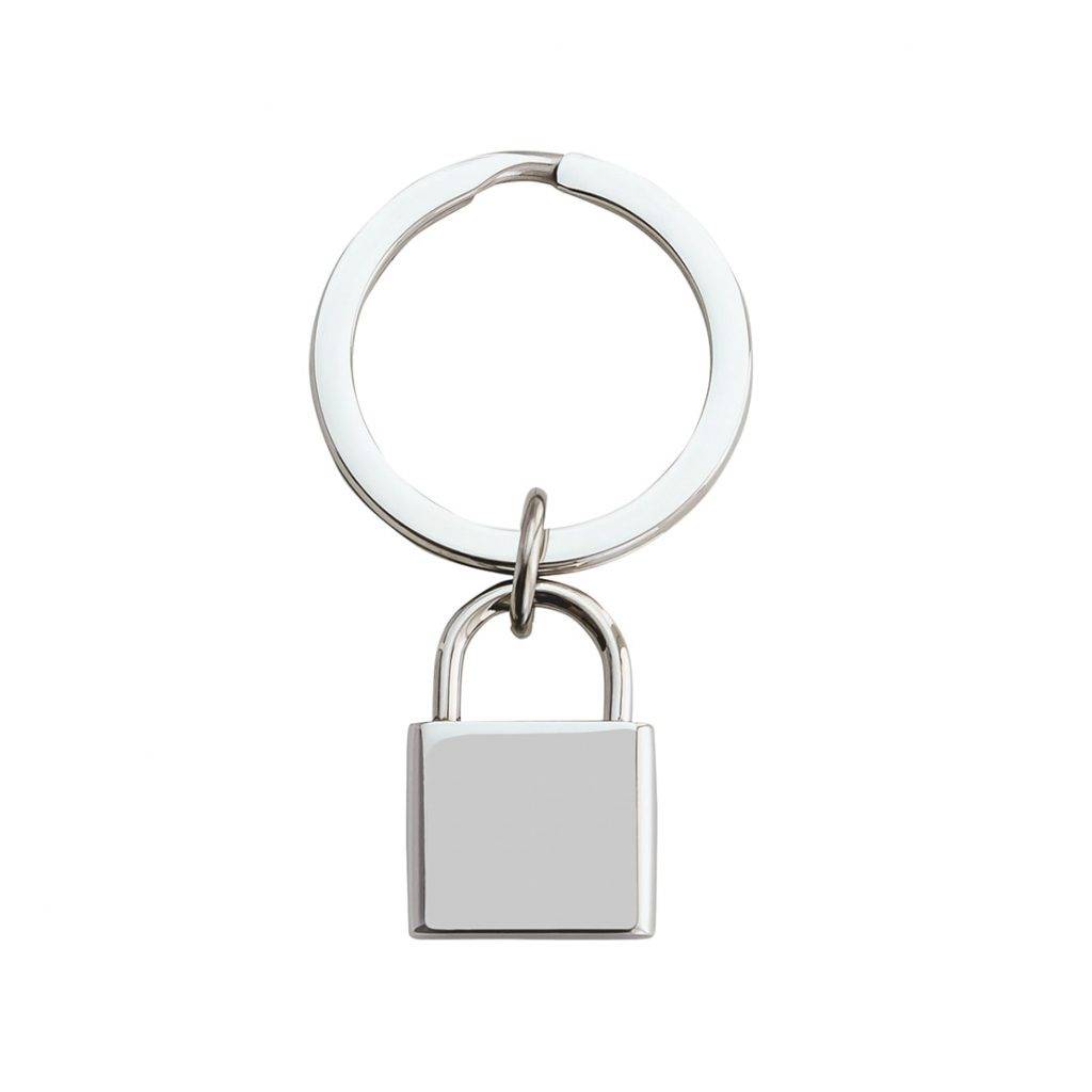 Engraved Lock Keyring Personalised Unisex Key Tag Key Ring Key Chain 