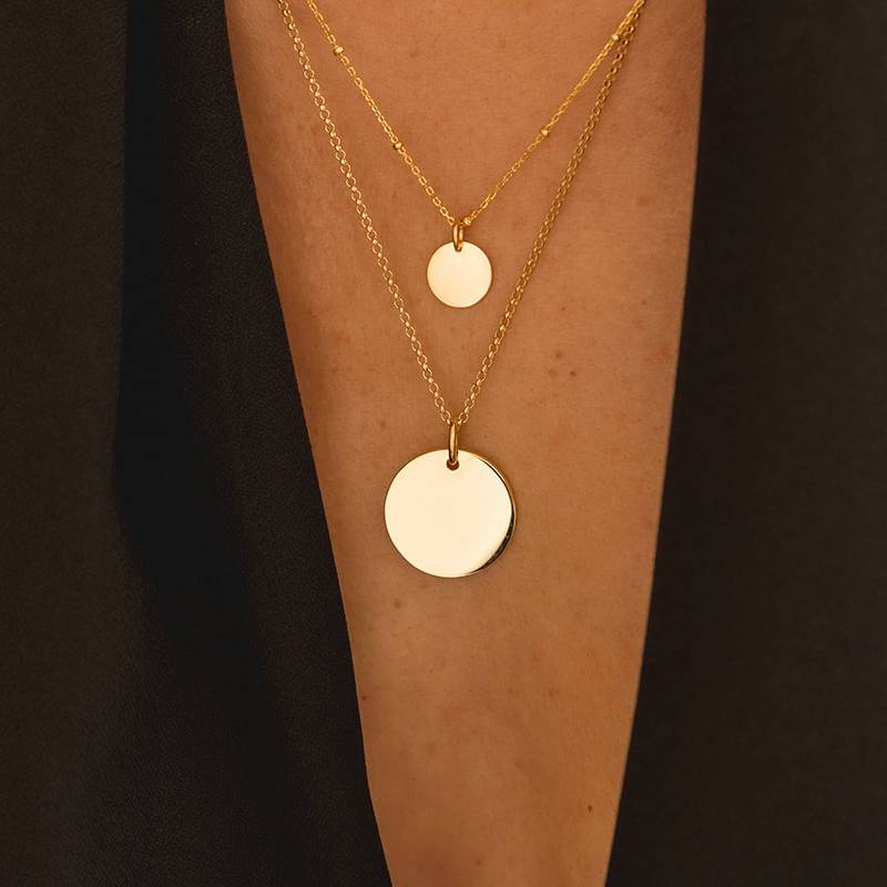 Initial Disc Necklace - LEILA