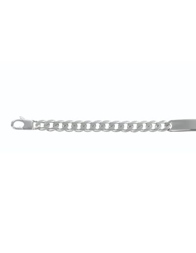 200 gauge sterling silver ID bracelet can be engraved on the front and back with lobster clasp