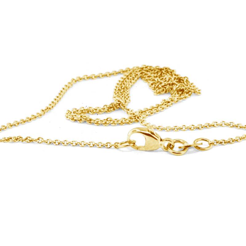 60cm yelllow gold cable chain