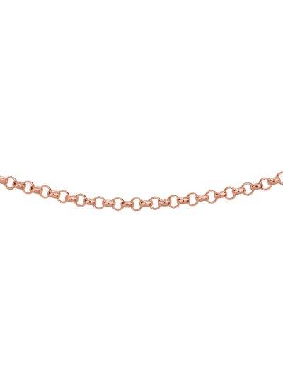 rolo chain link detailed view rose gold