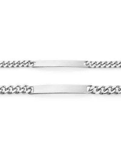 couples engraved steel id bracelets