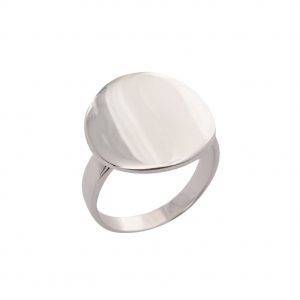 womens engraved large disc ring can be engraved