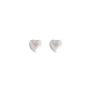 sterloing silver heart stud earrings