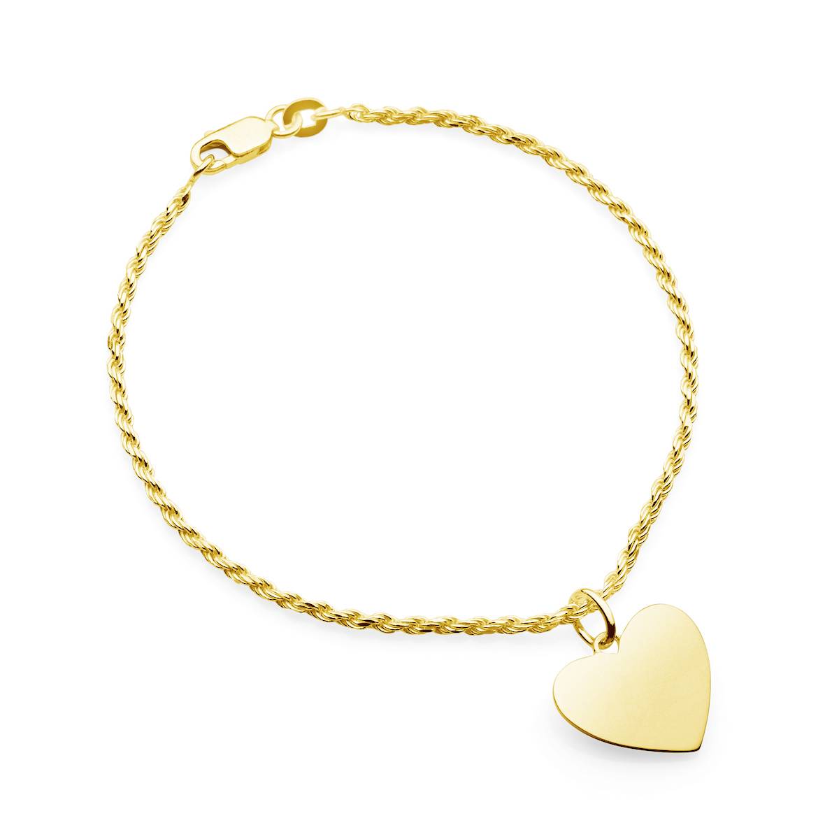 Gold French Rope Bracelet | Customise At The Silver Store