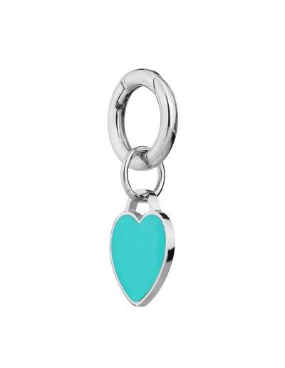 deluxe small pet heart tag side view