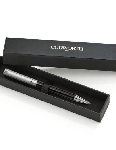 Chrome carbon fibre pen - personalise by engraving on the barrel