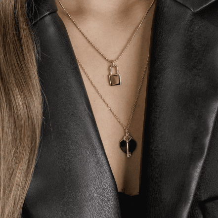 ROSE GOLD LOCK NECKLACE