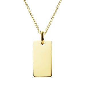 yellow gold plated bar necklace