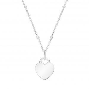 mini heart tag necklace can be engraved